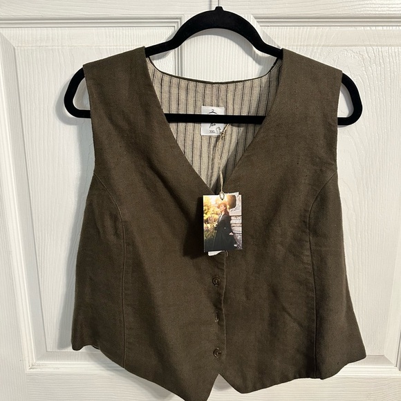 Sondeflor Pine Herringbone Vest NWT - Picture 6 of 6